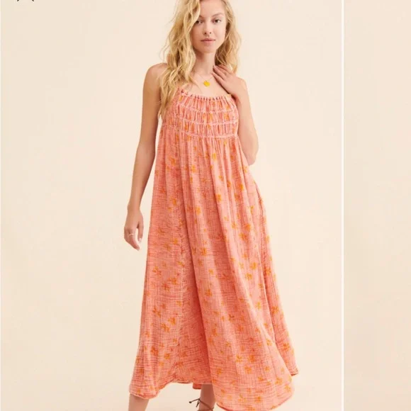 knee length dresses for ladies Azure Flowy Chiffon Front Twist Maxi Dress main image 1